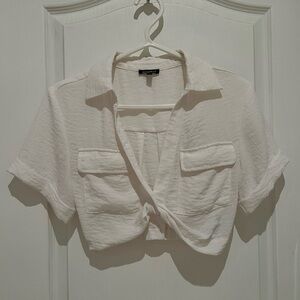 Dynamite Button-Up Crop Top